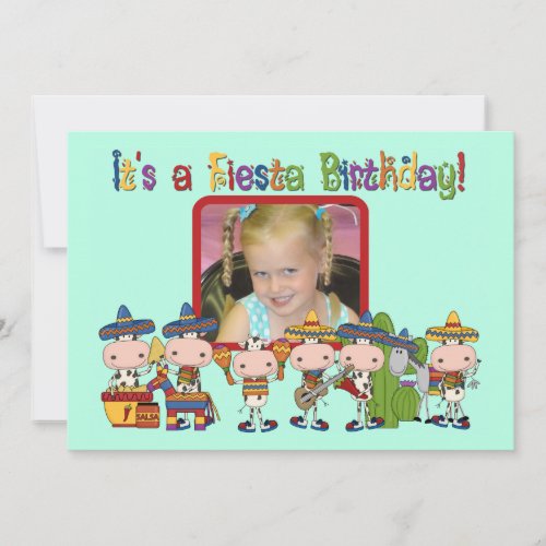 Custom Photo Fiesta Birthday Invitation
