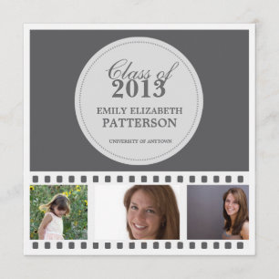 Custom Photo Film Graduation Invitation