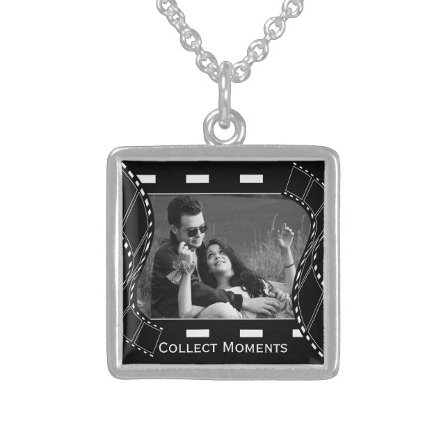 Custom Photo Film Reel Sterling Silver Necklace (Front)
