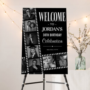 Custom Photo Film Strip Welcome Sign, Hollywood Foam Board