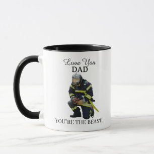 Custom Photo Firefighter Dad Mug