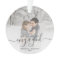 Custom Photo First Christmas Engaged Gray Script