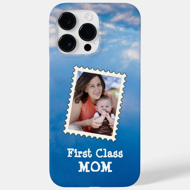 Custom Photo First Class Mom best mon modern Case-Mate iPhone Case (Back)