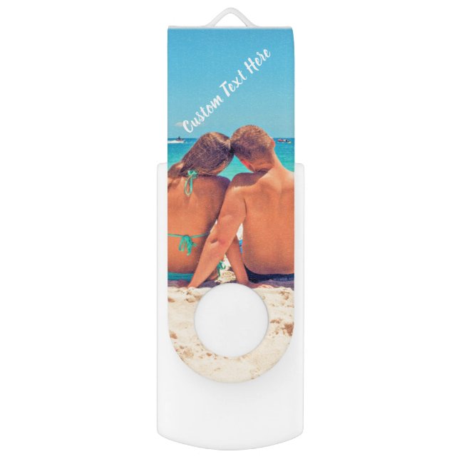 Custom Photo Flash Drive with Your Photos and Text (Front Vertical)
