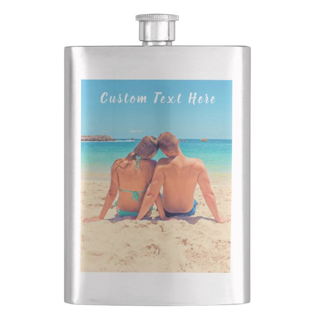 Custom Photo Flask with Your Photos and Text (Front)
