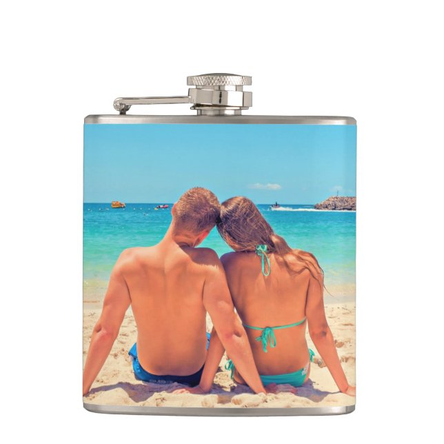 Custom Photo Flask Your Favorite Romantic Photos (Front)