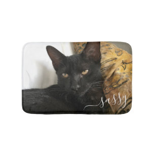 Custom Photo Flat Soft Cat Bed Mat with Pet Name