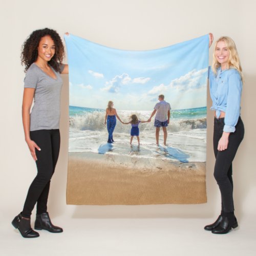 Custom Photo Fleece Blanket with Your Own Design