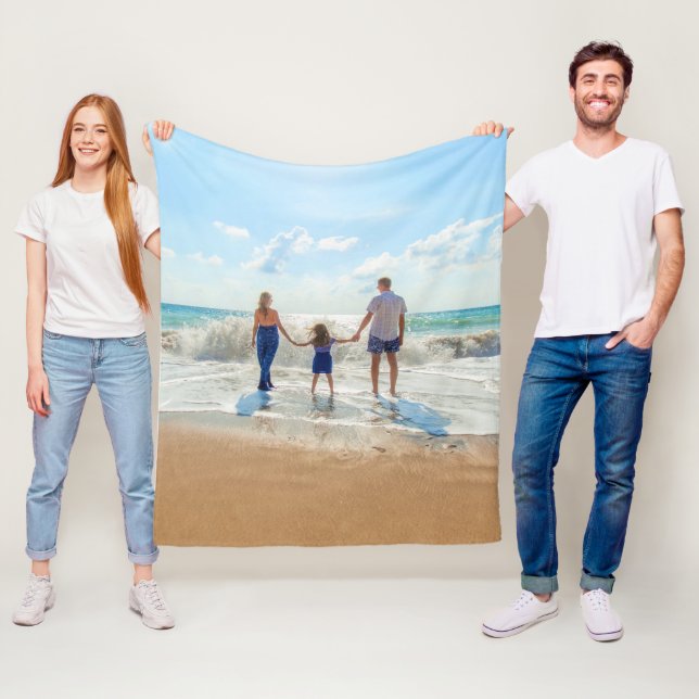 Custom Photo Fleece Blanket with Your Photos (In Situ)