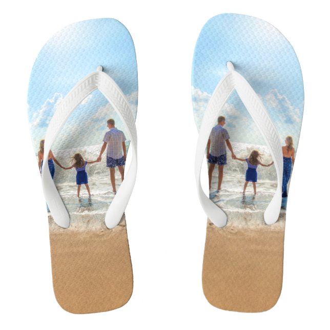 Custom Photo Flip Flops with Your Favorite Photos (Footbed)