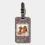 Custom Photo Floral Cartoon Pattern Luggage Tag