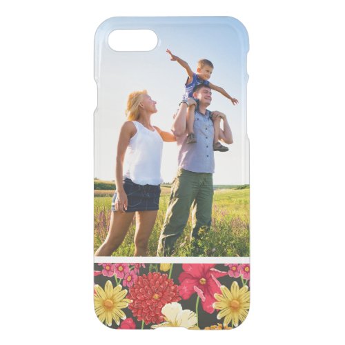 Custom Photo Floral wallpaper in watercolor style iPhone SE87 Case