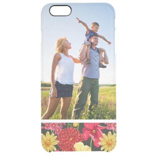 Custom Photo Floral wallpaper in watercolor style Clear iPhone 6 Plus Case