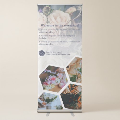 Custom Photo Florist Workshop Retractable Banner