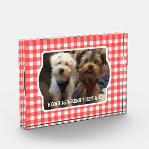 Custom Photo Frame Country Red Buffalo Check Plaid Acrylic Award