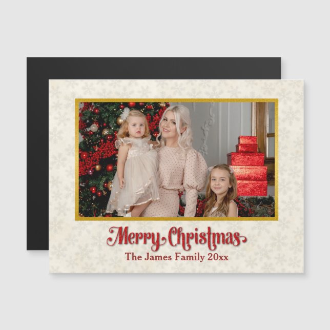 Custom Photo Frame Merry Christmas & New Year (Front/Back)