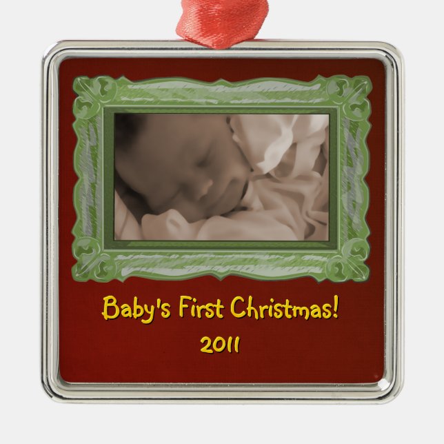Custom Photo Frame Ornament (Front)
