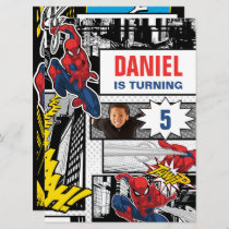 Custom Photo Frame Spider-Man Birthday Invitation
