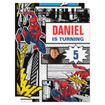 Custom Photo Frame Spider-Man Birthday Invitation