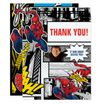 Custom Photo Frame Spider-Man Thank You Card