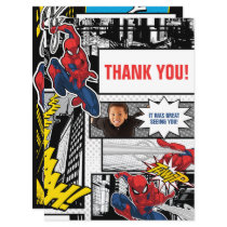 Custom Photo Frame Spider-Man Thank You Card