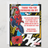 Custom Photo Frame Spider-Man Thank You Card (Back)