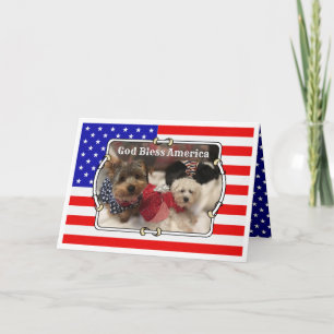 Custom Photo Frame USA American Flag Patriotic Fun Card