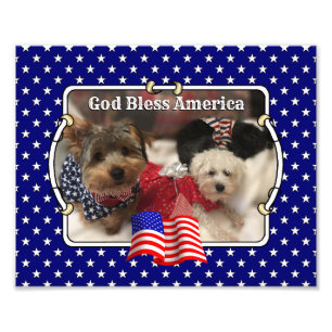 Custom Photo Frame USA American Flag Patriotic Fun Print