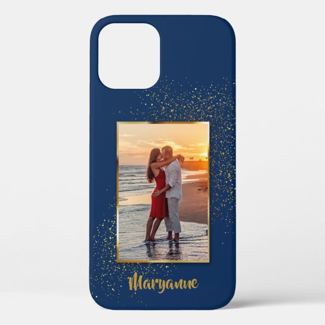 Custom Photo Framed Personalized Name Case-Mate iPhone Case (Back)