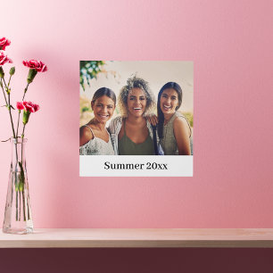 Custom photo friends text peel and stick photo tile