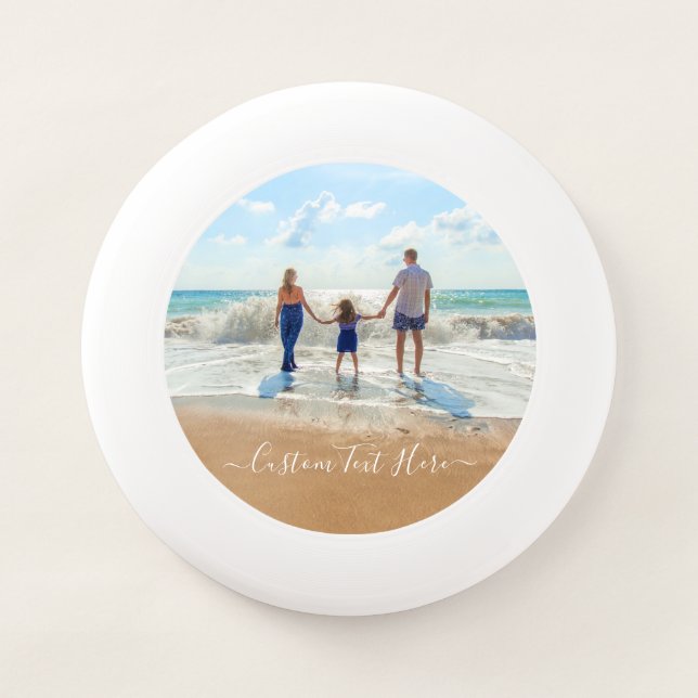 Custom Photo Frisbee Personalized Text Your Gift (Front)