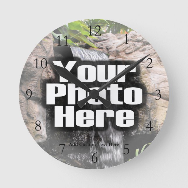 Custom Photo Full Color Clock with Numbers (Front)