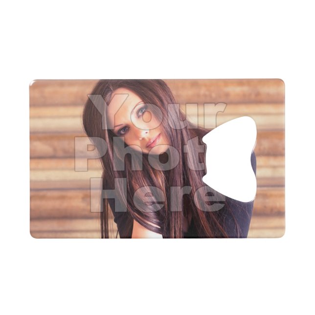 Custom Photo Full-Color Personalized Credit Card Bottle Opener (Front (Horizontal))