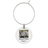 Custom Photo Full-Color Personalized Wine Glass Charm (First Charm)