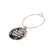 Custom Photo Full-Color Personalized Wine Glass Charm (Side)