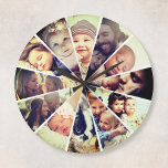Custom Photo Fun Bright Filter Family Children Large Clock<br><div class="desc">Create your own customized 12 photo wall clock with your custom images enhanced with a fun bright filter.</div>