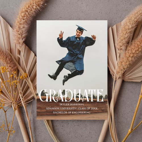 Custom Photo Fun College Graduation Announcement