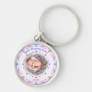 Custom Photo Fun Mother’s Day Best Mommy Ever Gift Keychain