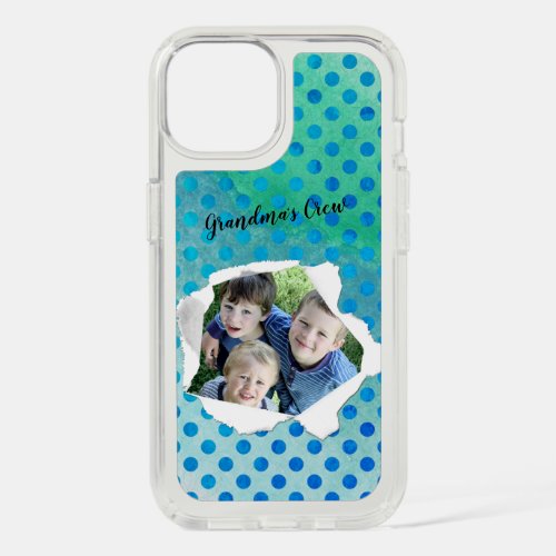 Custom Photo Fun Paper Punch Hole Polka Dot  iPhone 15 Case