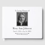 Custom Photo Funeral Guest Book – In Loving Memory