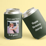 Custom Photo Funny Cool 30th Birthday Can Cooler<br><div class="desc">Customize with your text and photo and wish Happy Birthday with these fun,  unique party favors! Perfect for a 30th birthday party but messages on front and back are fully customizable. Great for any outdoor birthday party,  bachelorette outing,  or any other celebration to create memories!</div>