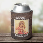 Custom Photo Funny Cool 50th Birthday Can Cooler<br><div class="desc">Customize with your text and photo and wish Happy Birthday with these fun,  unique party favors! Perfect for a 50th birthday party but messages on front and back are fully customizable. Great for any outdoor birthday party,  bachelorette outing,  or any other celebration to create memories!</div>