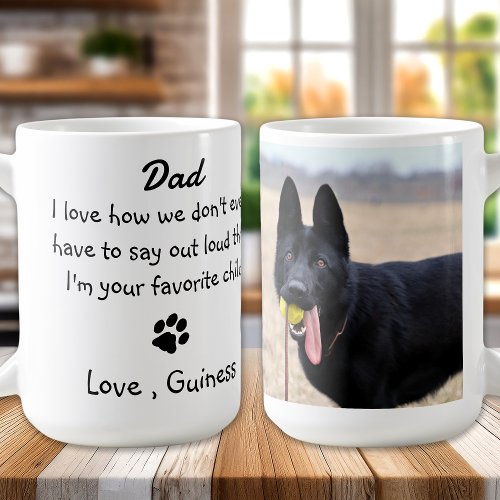 Custom Photo Funny Dog Dad Coffee Mug