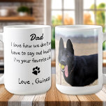 Custom Photo Funny Dog Dad Coffee Mug<br><div class="desc">Surprise Dad for his birthday, Father's day, or just because with this super cute dog dad mug . Dad ... I love how we don't even have to say out loud that I'm your favorite child . Personalize with the Dog Dad's favorite Pet Photo, and name . COPYRIGHT © 2020...</div>