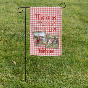 Custom Photo Funny This Is Us Family Quote Garden  Flag