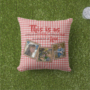 Custom Photo Funny This Is Us Family Quote Outdoor Pillow