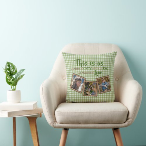 Custom Photo Funny This Is Us Family Quote Throw Pillow