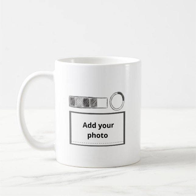 Custom Photo Gaming Controller Doodle Frame Coffee Mug (Left)