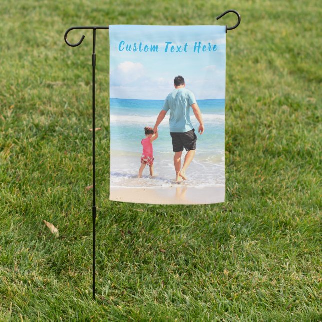 Custom Photo Garden Flag Your Photos and Text (In SItu)