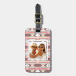 Custom Photo Geometric pattern in aztec style 2 Luggage Tag